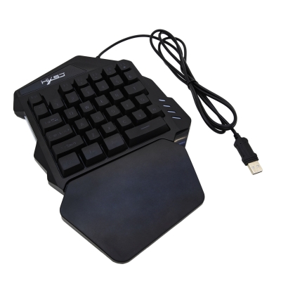 Проводная USB-клавиатура для телефона HXSJ V100, подсветка, 35 клавиш-1